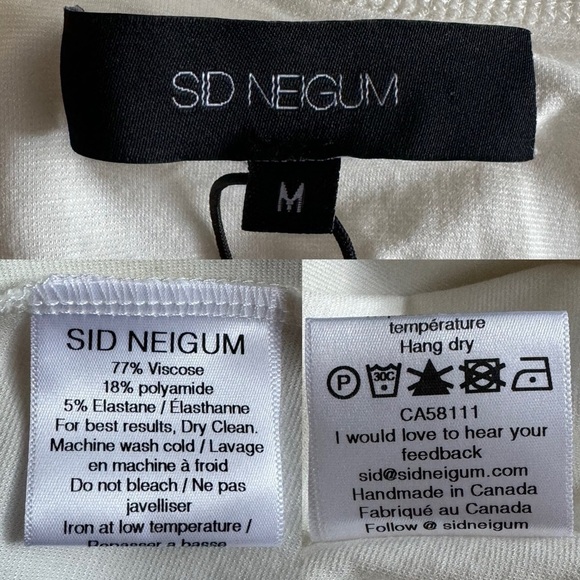 NWT Sid Neigum Italian Knit Tension Cut Out Midi Dress in Cream - Picture 10 of 12